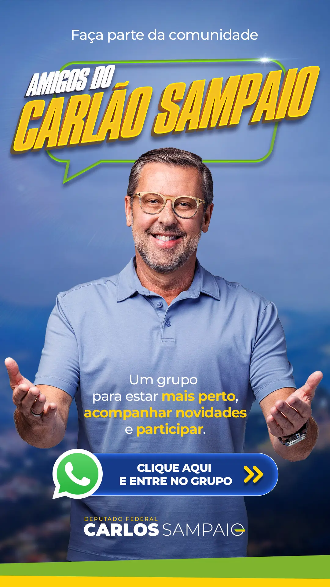 WhatsApp do Carlão: entre no grupo Amigos do Carlão